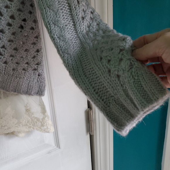 POL Sweater Lace Trim Light Gray Small NWOT - Picture 9 of 13